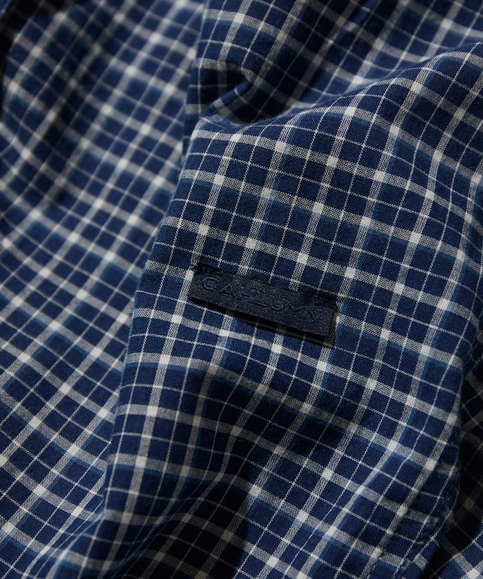 CAHLUMN Indigo Madras Check Easy Pant / 靛藍染馬德拉斯格紋寬鬆長褲