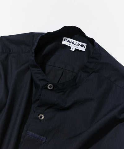 CAHLUMN Broadcloth Band Collar Shirt / 高密度平織棉布 立領襯衫