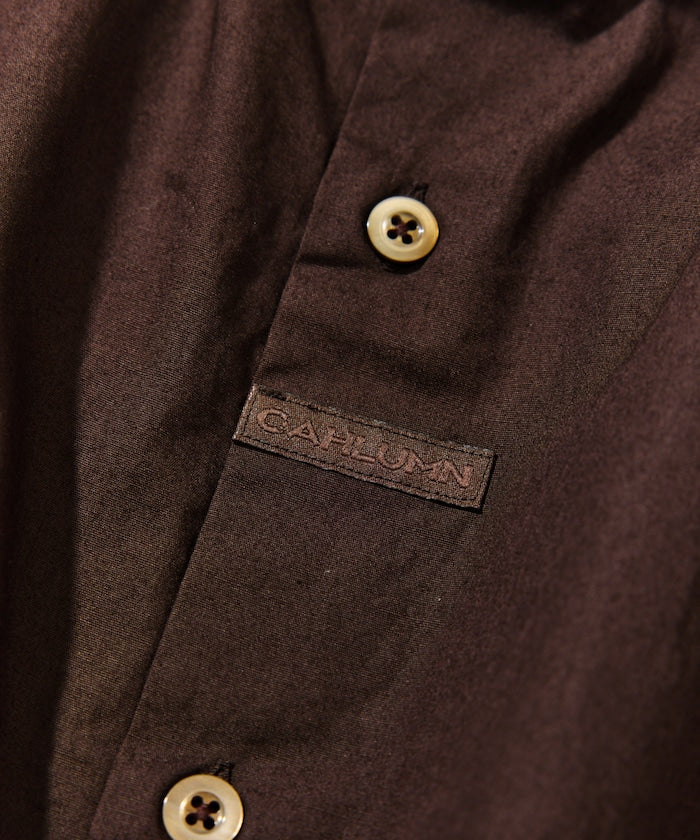 CAHLUMN Broadcloth Band Collar Shirt / 高密度平織棉布 立領襯衫