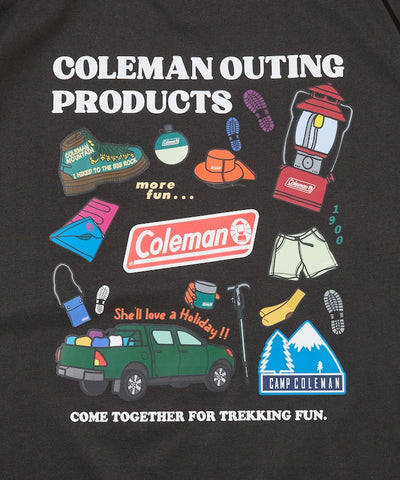 Coleman × FREAK'S STORE / 露營插畫抽繩短袖T恤