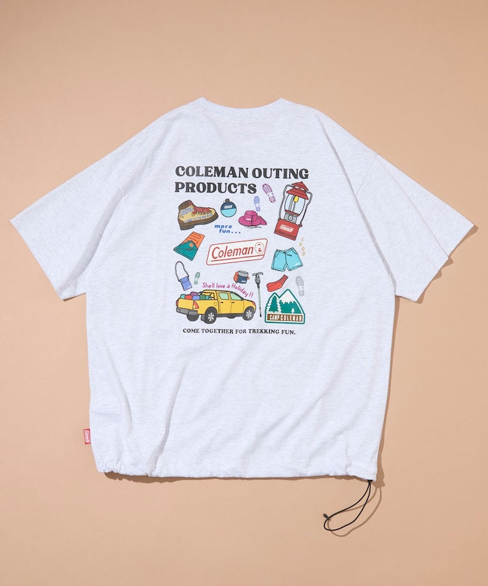 Coleman × FREAK'S STORE / 露營插畫抽繩短袖T恤