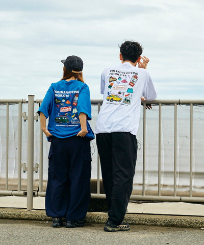 Coleman × FREAK'S STORE / 露營插畫抽繩短袖T恤