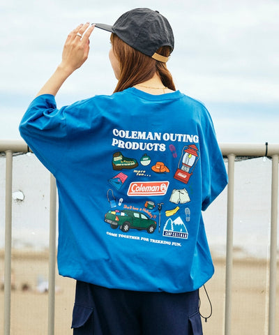 Coleman × FREAK'S STORE / 露營插畫抽繩短袖T恤