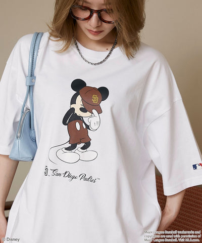 MLB × Mickey Mouse 限定聯名機能印花短袖 T 恤