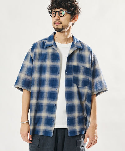 FREAK’S STORE / 漸層格紋 短袖襯衫