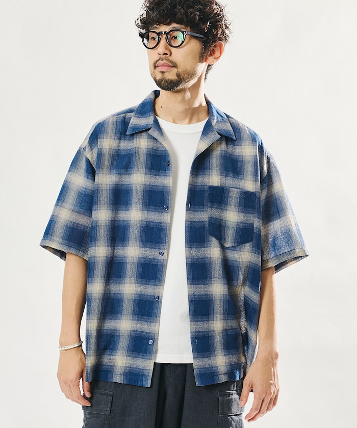 FREAK’S STORE / 漸層格紋 短袖襯衫