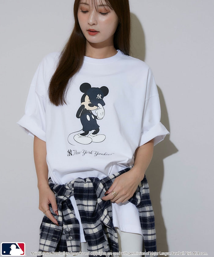 MLB × Mickey Mouse 限定聯名機能印花短袖 T 恤
