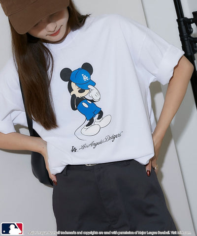 MLB × Mickey Mouse 限定聯名機能印花短袖 T 恤