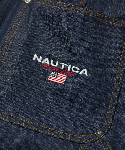 NAUTICA JP / 弧形剪裁 雙膝工裝牛仔短褲