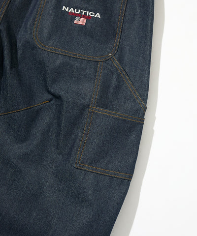 NAUTICA JP / 弧形剪裁 雙膝工裝牛仔短褲