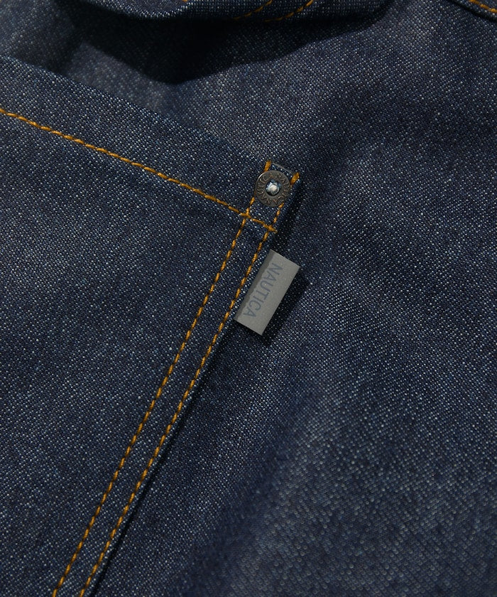 NAUTICA JP / 弧形剪裁 雙膝工裝牛仔短褲