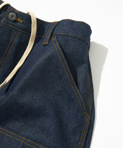 NAUTICA JP / 弧形剪裁 雙膝工裝牛仔長褲