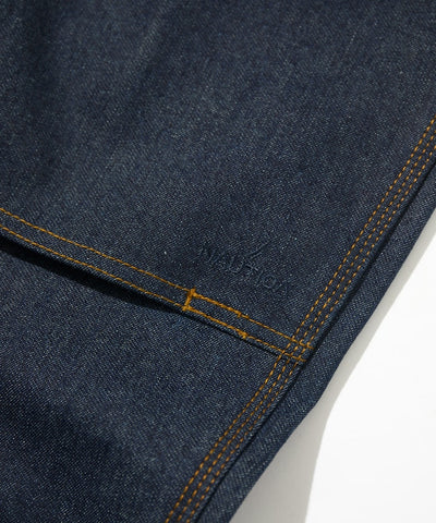 NAUTICA JP / 弧形剪裁 雙膝工裝牛仔長褲