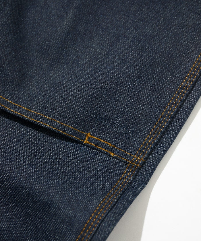 NAUTICA JP / 弧形剪裁 雙膝工裝牛仔長褲