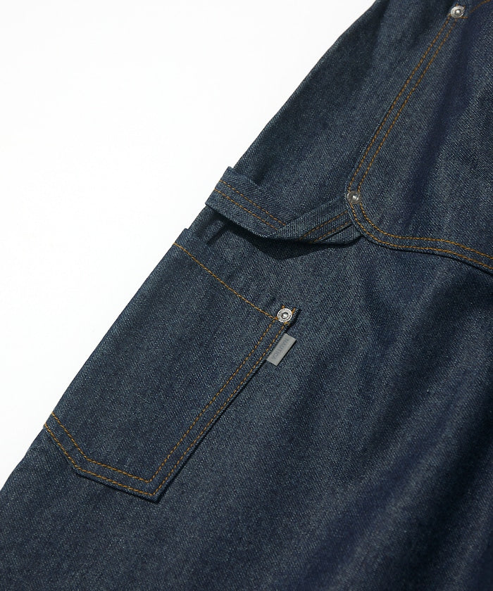 NAUTICA JP / 弧形剪裁 雙膝工裝牛仔長褲