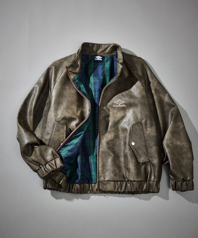 umbro × FREAK'S STORE / 別注仿舊皮革立領外套