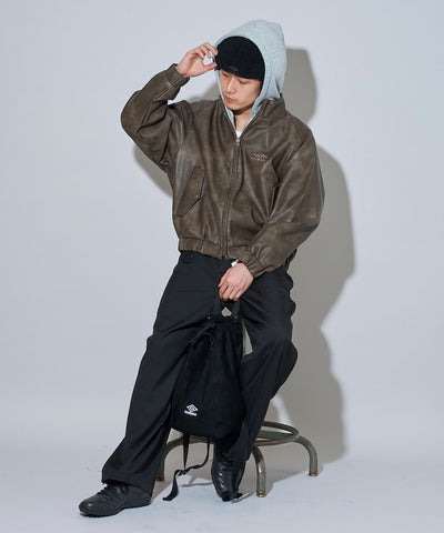 umbro × FREAK'S STORE / 別注仿舊皮革立領外套