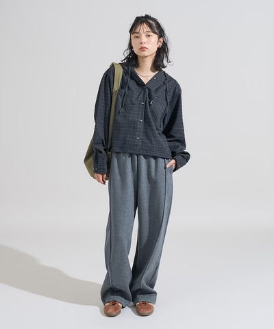 Foxfire × FREAK'S STORE／女裝 連帽格紋法蘭絨襯衫（日本聯名限定）