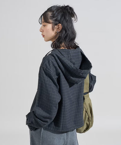 Foxfire × FREAK'S STORE／女裝 連帽格紋法蘭絨襯衫（日本聯名限定）