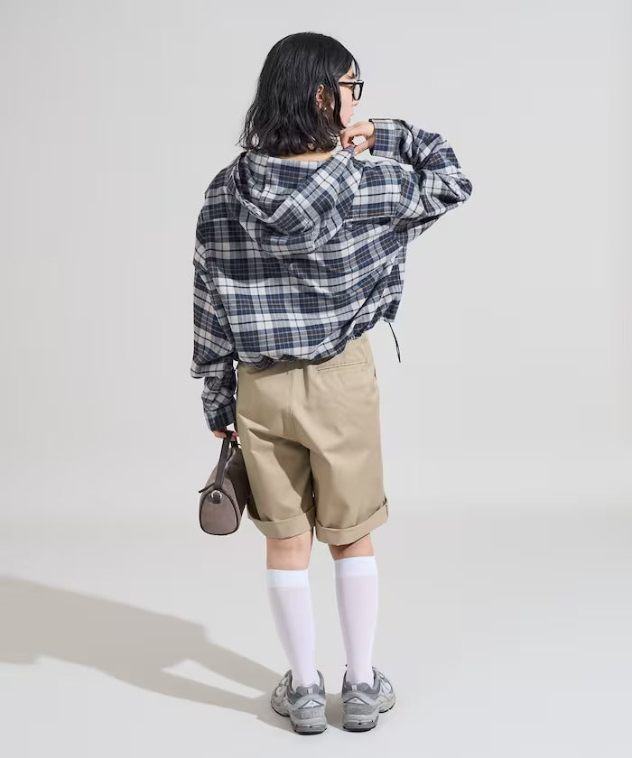 Foxfire × FREAK'S STORE／女裝 連帽格紋法蘭絨襯衫（日本聯名限定）