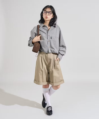 Foxfire × FREAK'S STORE／女裝 格紋口袋長袖襯衫（日本聯名限定）
