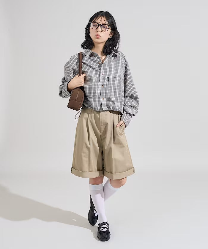 Foxfire × FREAK'S STORE／女裝 格紋口袋長袖襯衫（日本聯名限定）