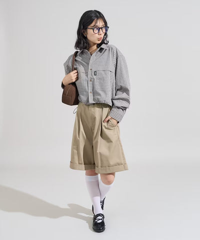 Foxfire × FREAK'S STORE／女裝 格紋口袋長袖襯衫（日本聯名限定）