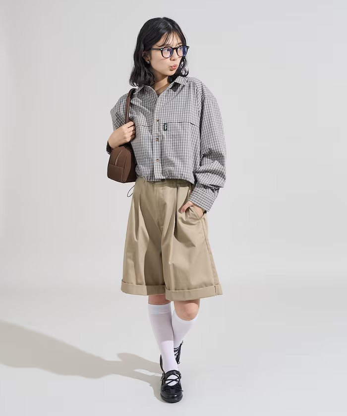 Foxfire × FREAK'S STORE／女裝 格紋口袋長袖襯衫（日本聯名限定）