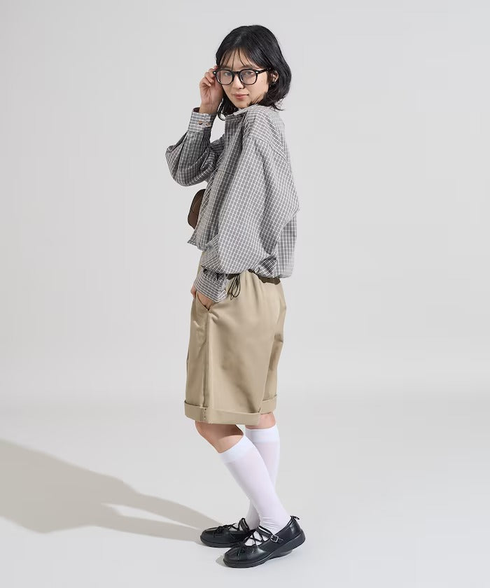 Foxfire × FREAK'S STORE／女裝 格紋口袋長袖襯衫（日本聯名限定）