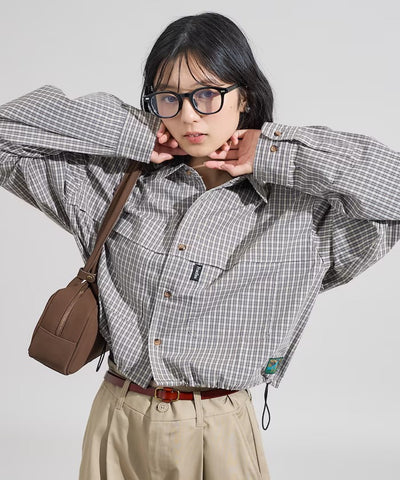 Foxfire × FREAK'S STORE／女裝 格紋口袋長袖襯衫（日本聯名限定）