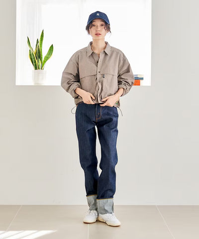 Foxfire × FREAK'S STORE／女裝 格紋口袋長袖襯衫（日本聯名限定）