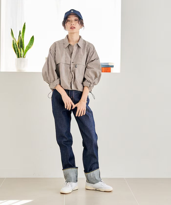 Foxfire × FREAK'S STORE／女裝 格紋口袋長袖襯衫（日本聯名限定）
