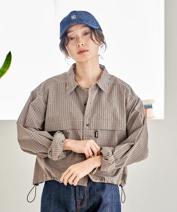 Foxfire × FREAK'S STORE／女裝 格紋口袋長袖襯衫（日本聯名限定）