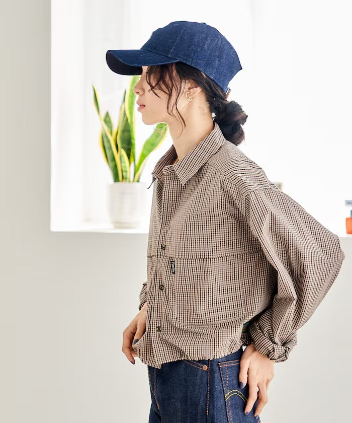 Foxfire × FREAK'S STORE／女裝 格紋口袋長袖襯衫（日本聯名限定）