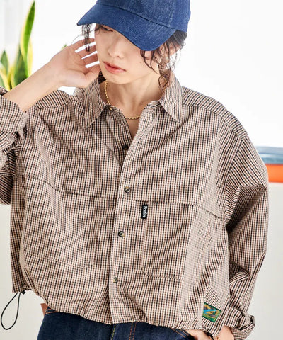 Foxfire × FREAK'S STORE／女裝 格紋口袋長袖襯衫（日本聯名限定）