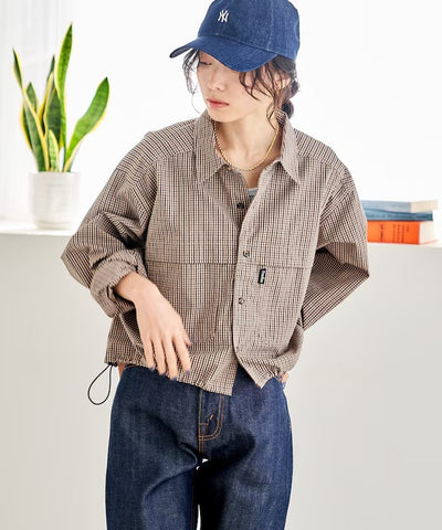 Foxfire × FREAK'S STORE／女裝 格紋口袋長袖襯衫（日本聯名限定）