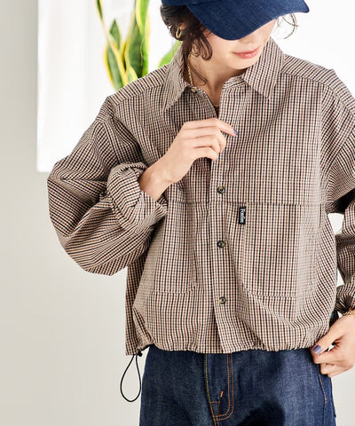 Foxfire × FREAK'S STORE／女裝 格紋口袋長袖襯衫（日本聯名限定）
