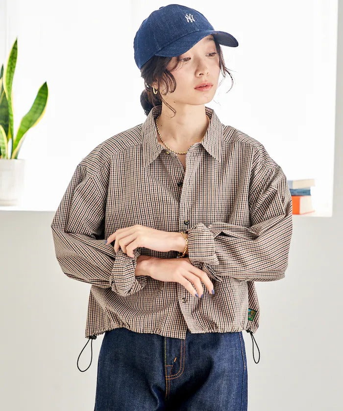 Foxfire × FREAK'S STORE／女裝 格紋口袋長袖襯衫（日本聯名限定）
