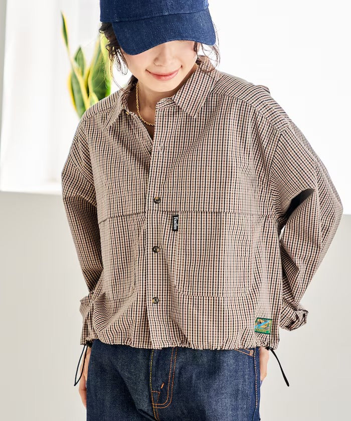 Foxfire × FREAK'S STORE／女裝 格紋口袋長袖襯衫（日本聯名限定）