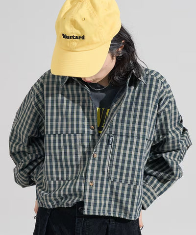 Foxfire × FREAK'S STORE／女裝 格紋口袋長袖襯衫（日本聯名限定）