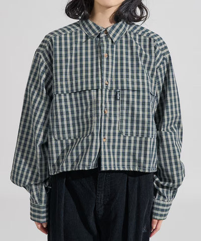 Foxfire × FREAK'S STORE／女裝 格紋口袋長袖襯衫（日本聯名限定）