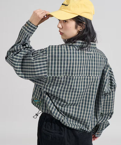 Foxfire × FREAK'S STORE／女裝 格紋口袋長袖襯衫（日本聯名限定）