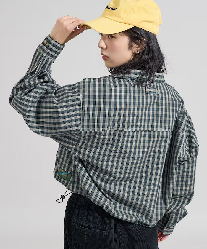 Foxfire × FREAK'S STORE／女裝 格紋口袋長袖襯衫（日本聯名限定）