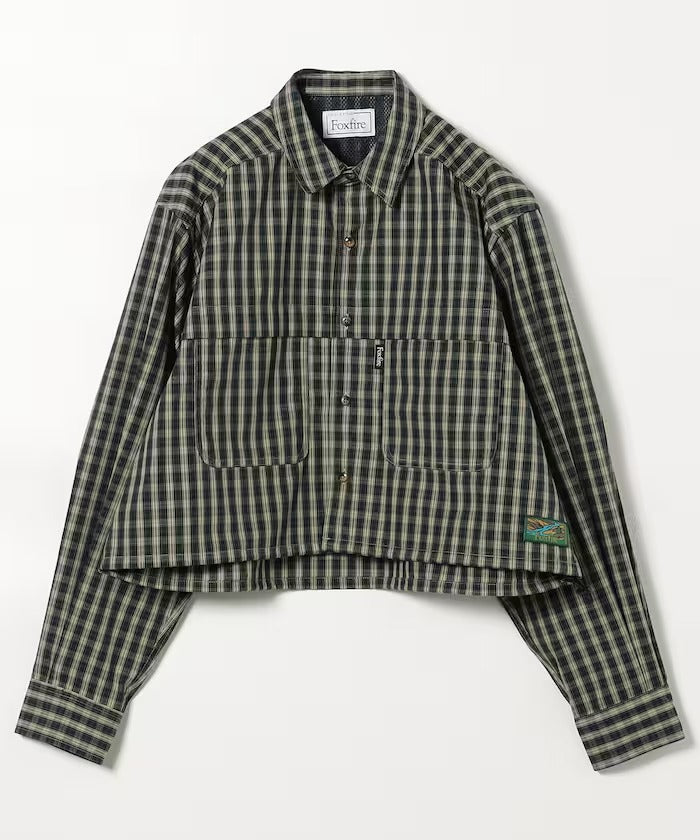 Foxfire × FREAK'S STORE／女裝 格紋口袋長袖襯衫（日本聯名限定）