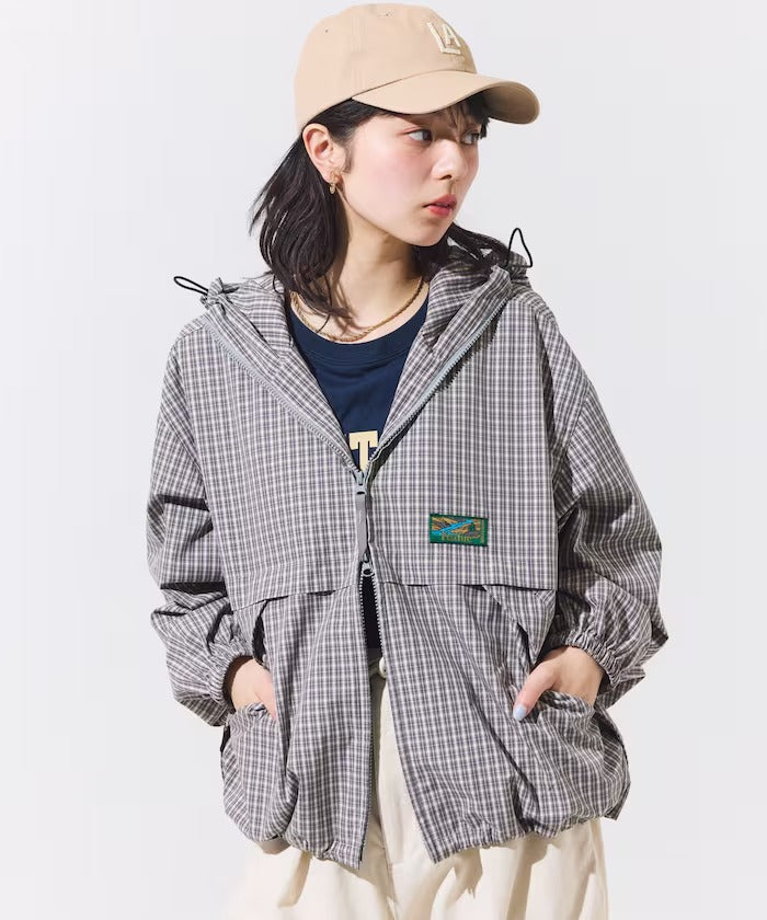 Foxfire × FREAK'S STORE／女裝 格紋連帽拉鍊薄外套（日本聯名限定）