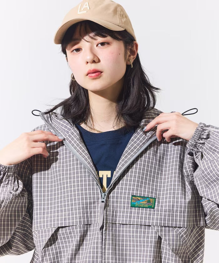 Foxfire × FREAK'S STORE／女裝 格紋連帽拉鍊薄外套（日本聯名限定）