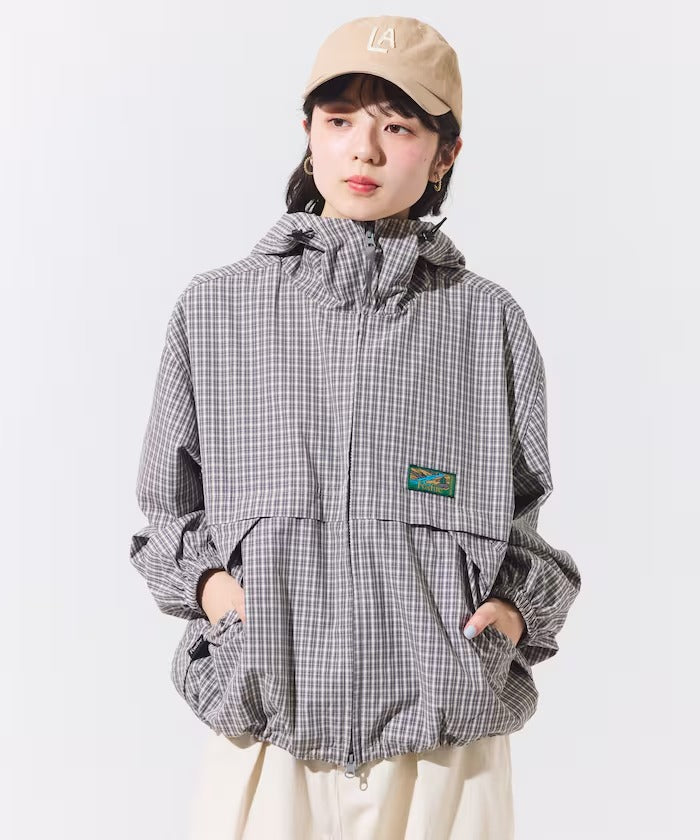 Foxfire × FREAK'S STORE／女裝 格紋連帽拉鍊薄外套（日本聯名限定）