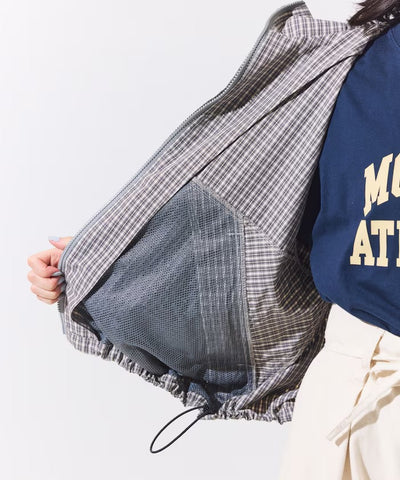 Foxfire × FREAK'S STORE／女裝 格紋連帽拉鍊薄外套（日本聯名限定）