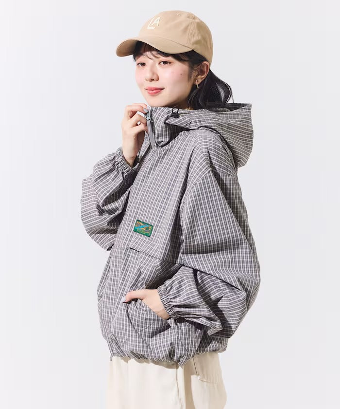 Foxfire × FREAK'S STORE／女裝 格紋連帽拉鍊薄外套（日本聯名限定）