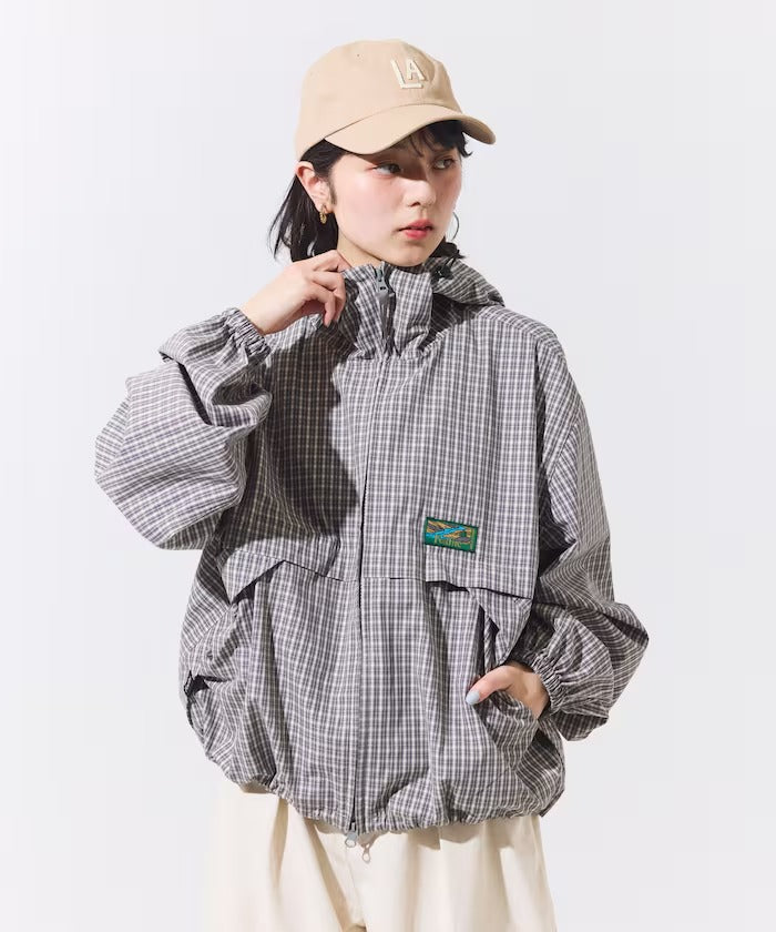 Foxfire × FREAK'S STORE／女裝 格紋連帽拉鍊薄外套（日本聯名限定）